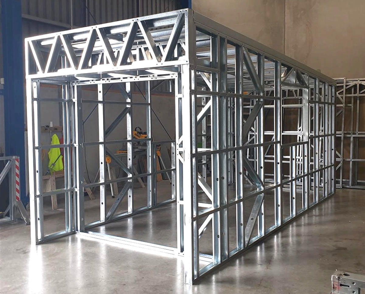 foto de estructura en steel framing para ¿Qué diferencia hay entre Steel Framing y construcción en seco?