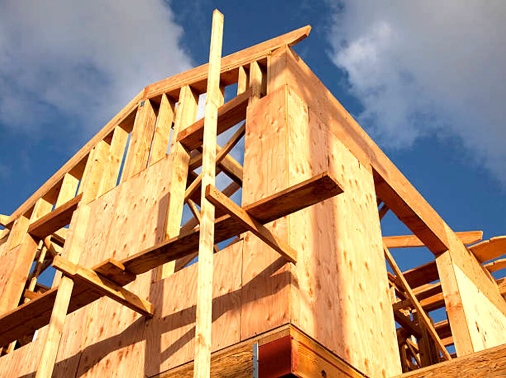 imagen de una casa de madera para duración de construcción wood frame